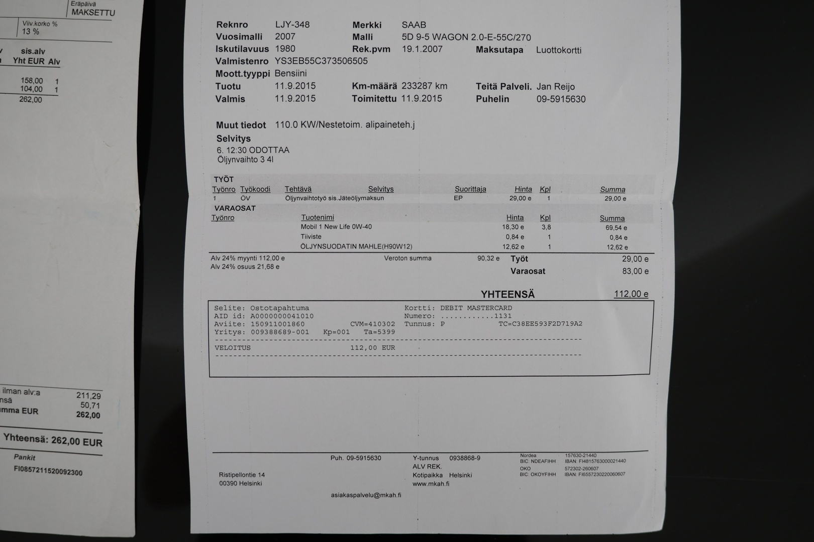 SAAB 9-5 2007