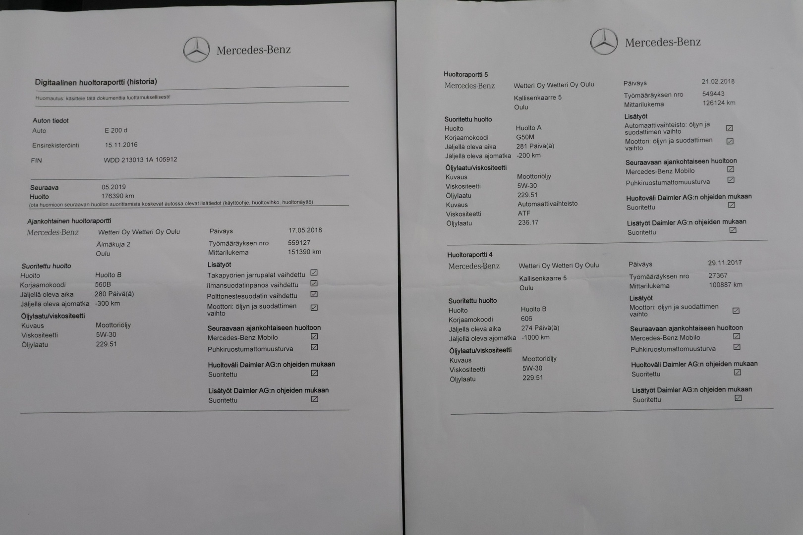 MERCEDES-BENZ E 2017