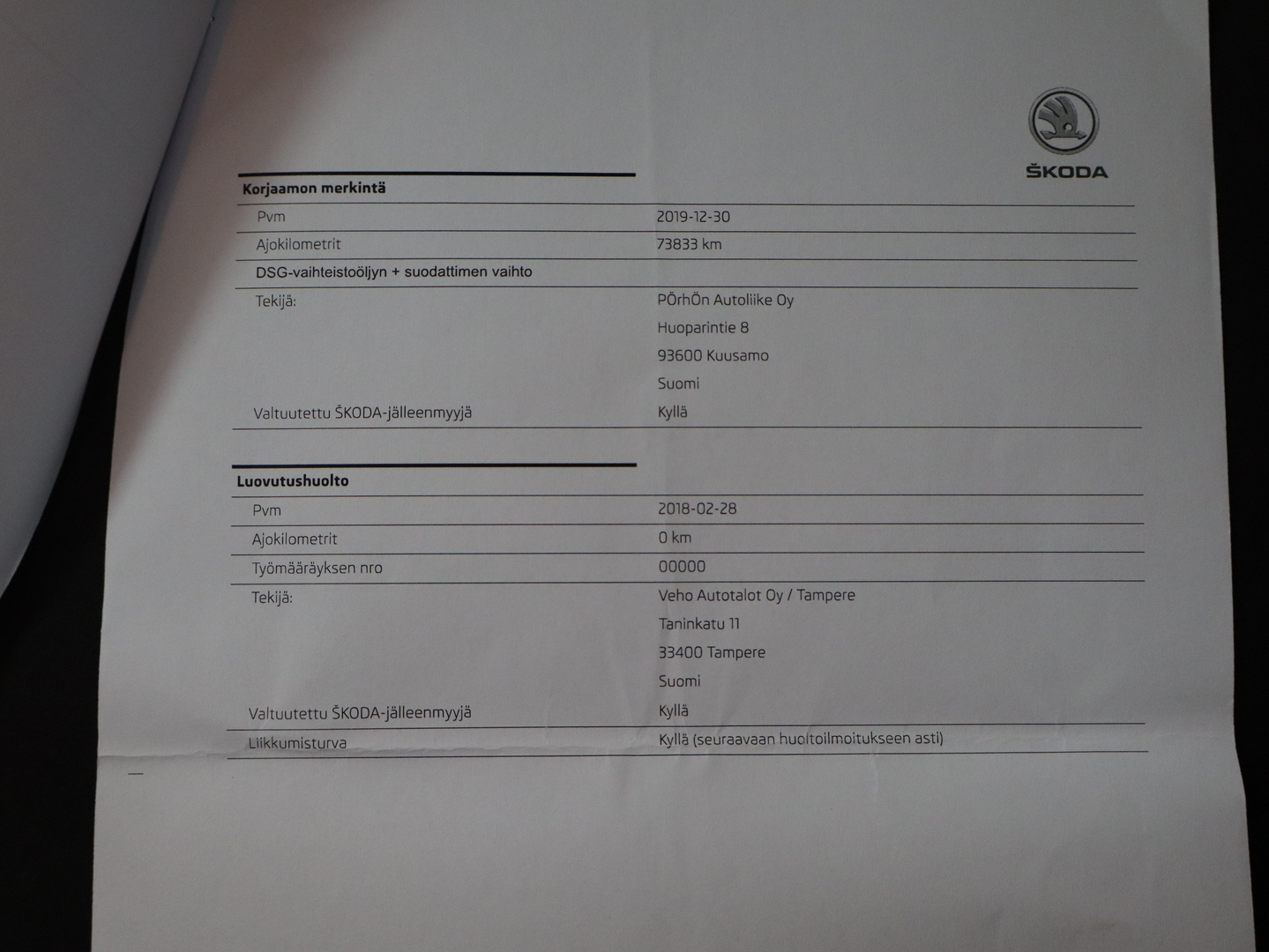 SKODA OCTAVIA 2018