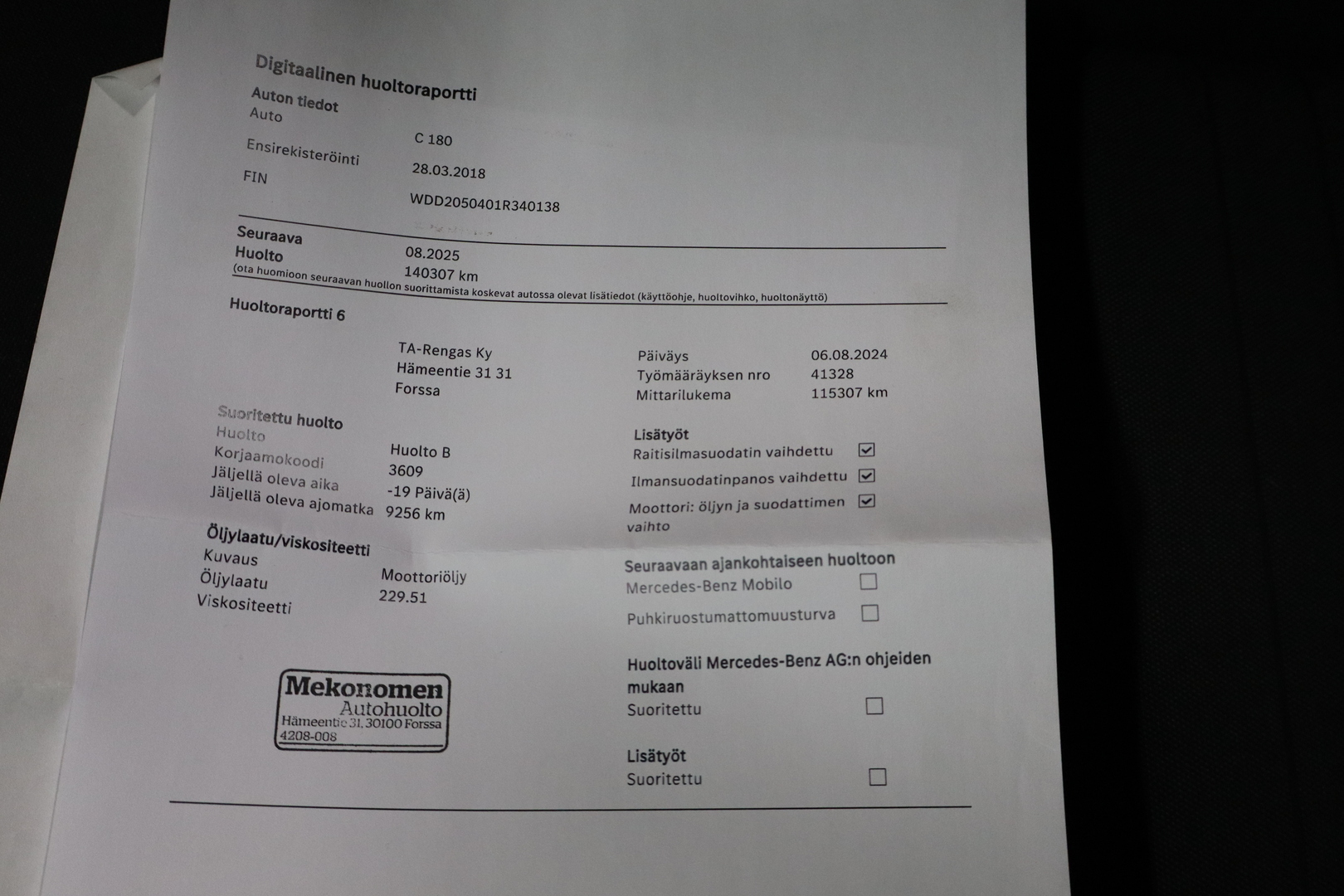 MERCEDES-BENZ C 2018