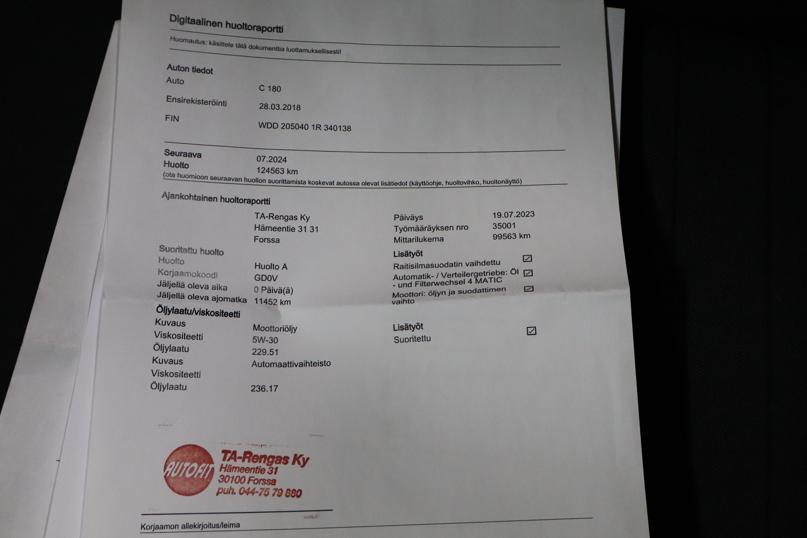 MERCEDES-BENZ C 2018