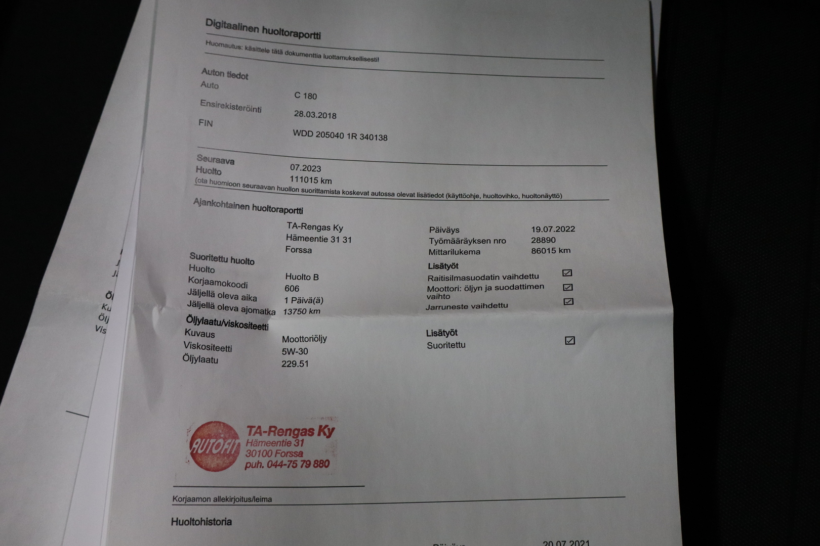 MERCEDES-BENZ C 2018