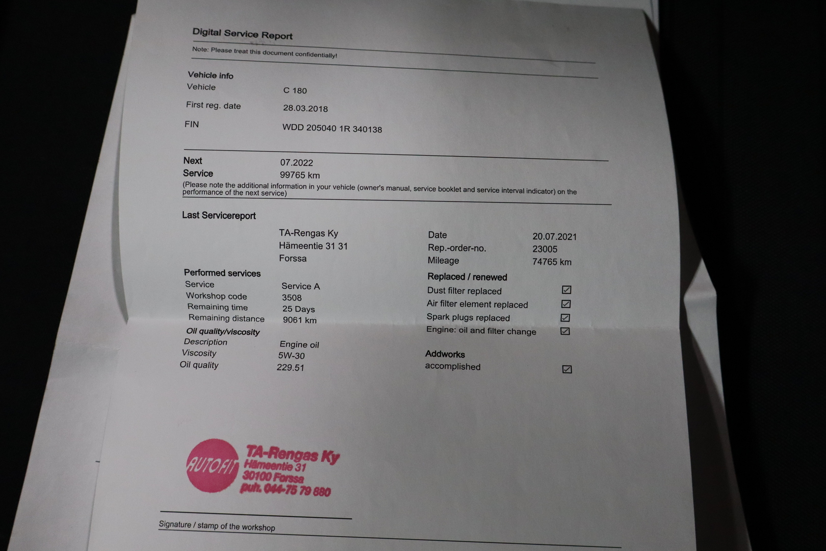 MERCEDES-BENZ C 2018