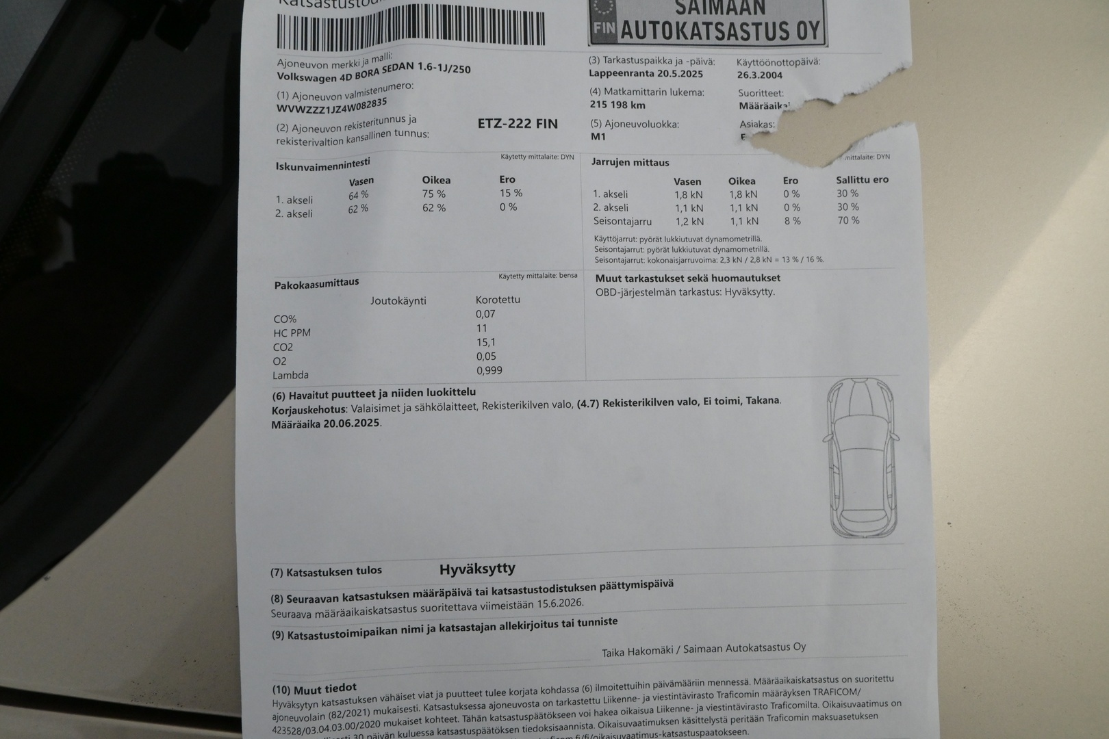 VOLKSWAGEN Bora 2004