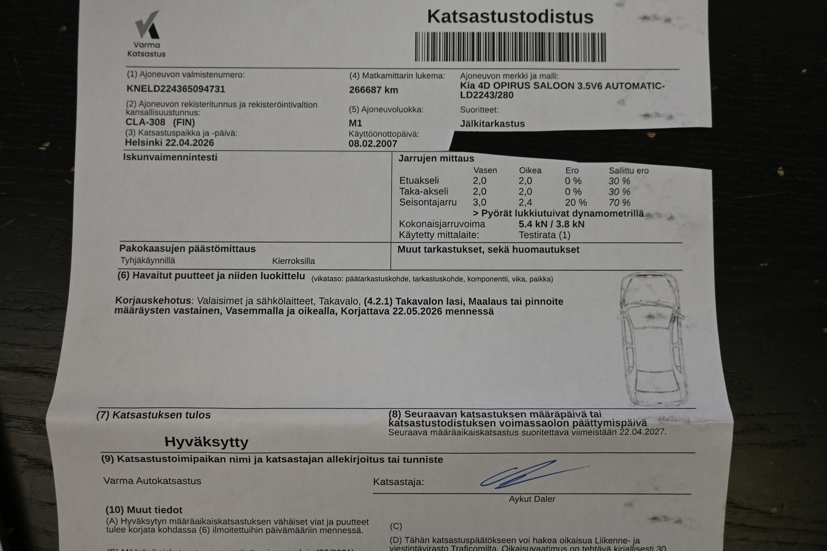 KIA Opirus 2007