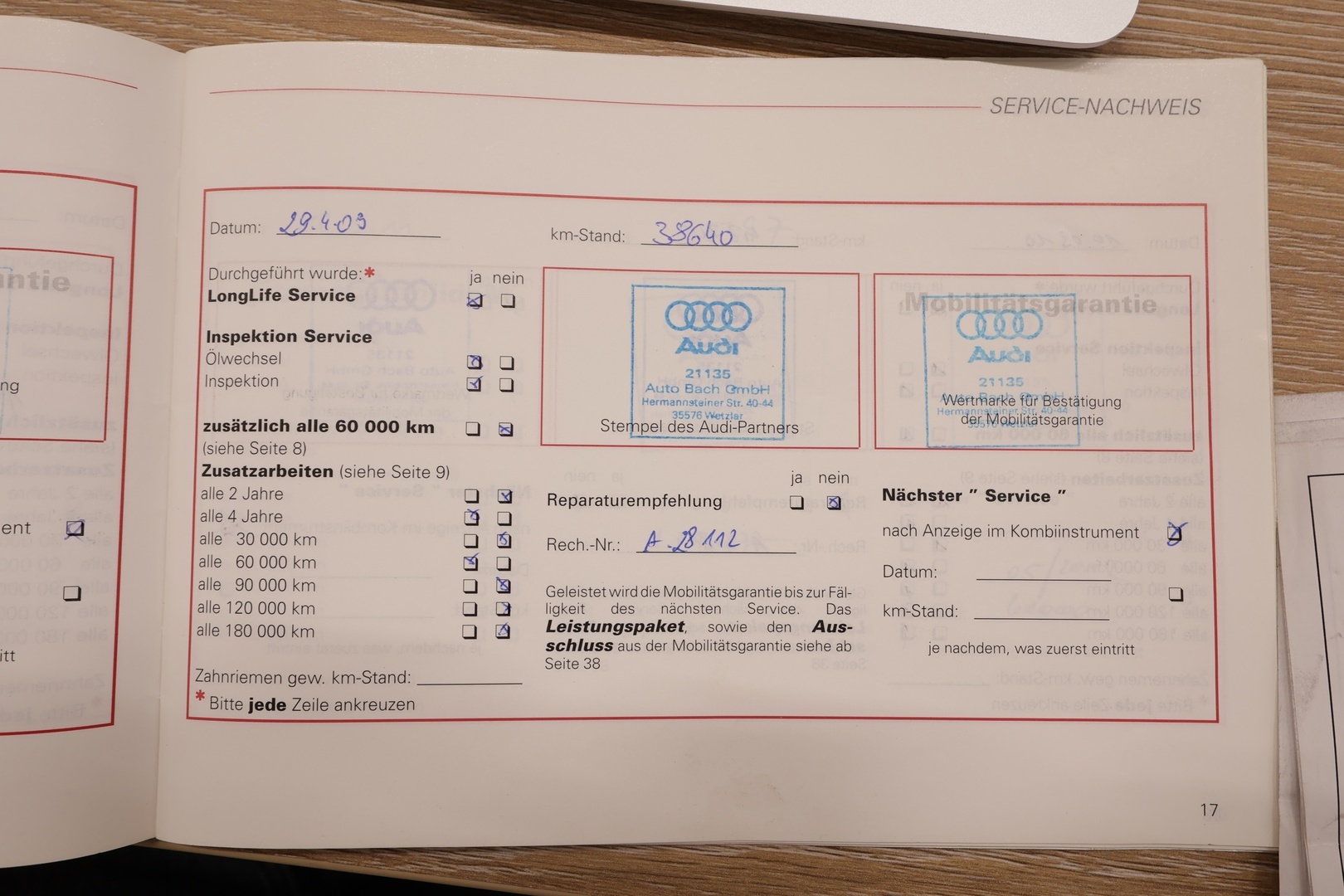 AUDI A4 2001