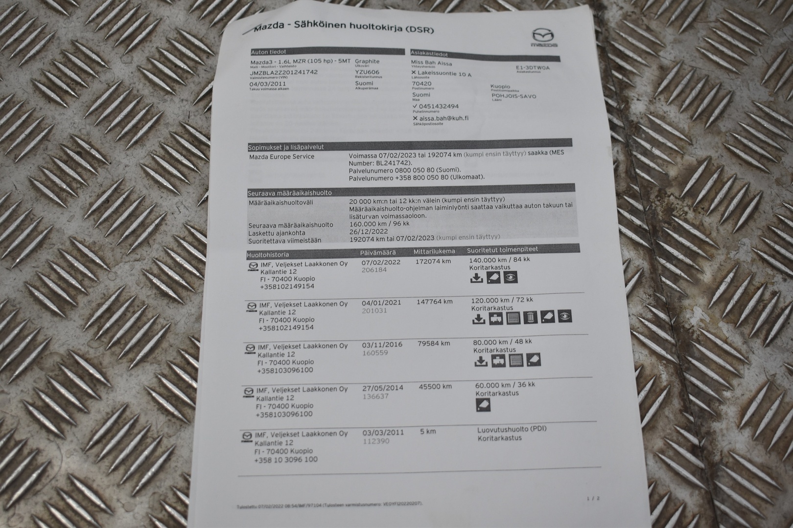 MAZDA 3 2011