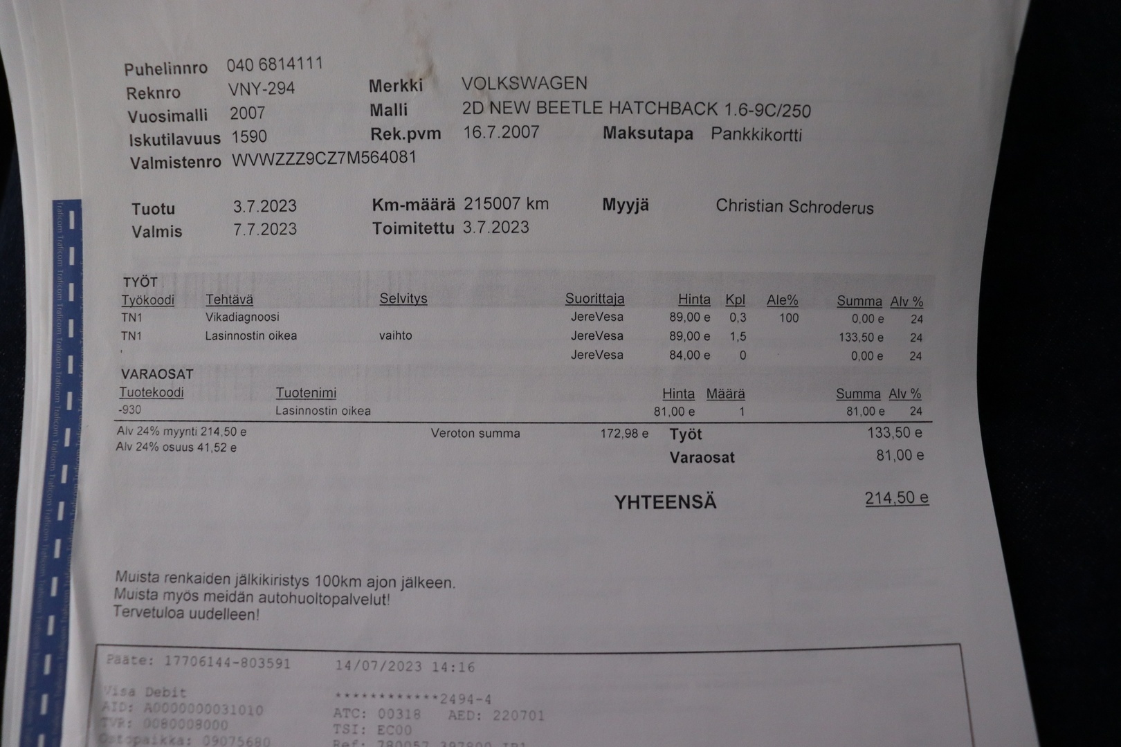 VOLKSWAGEN New Beetle 2007