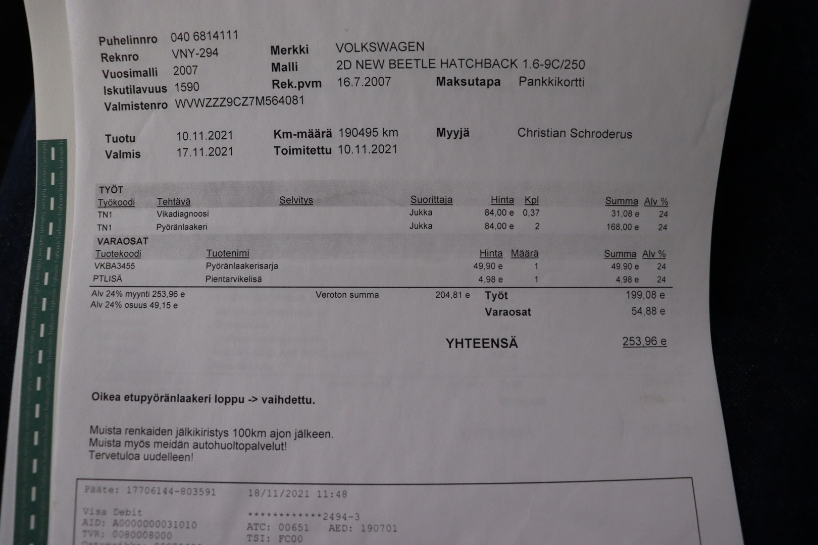 VOLKSWAGEN New Beetle 2007