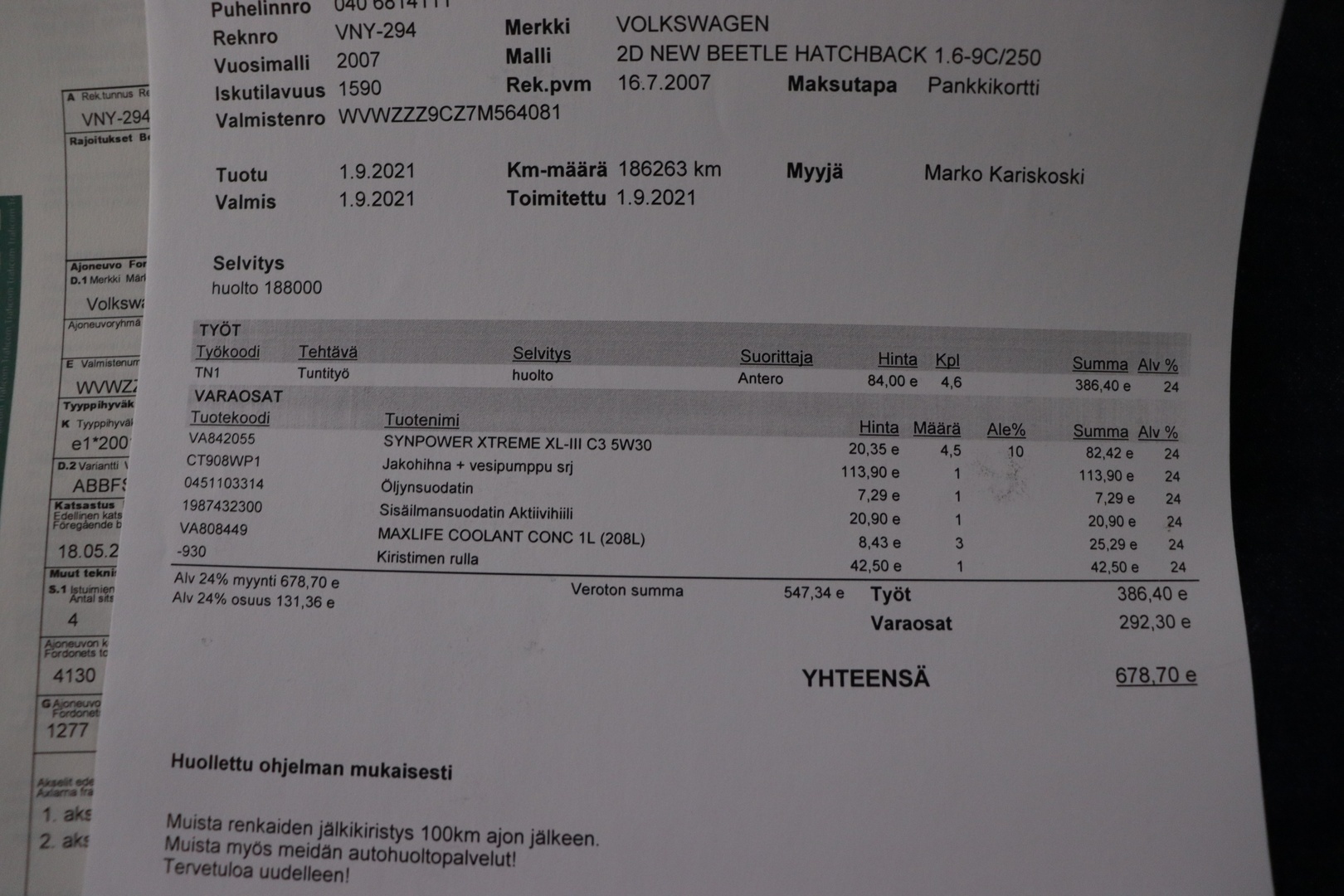 VOLKSWAGEN New Beetle 2007