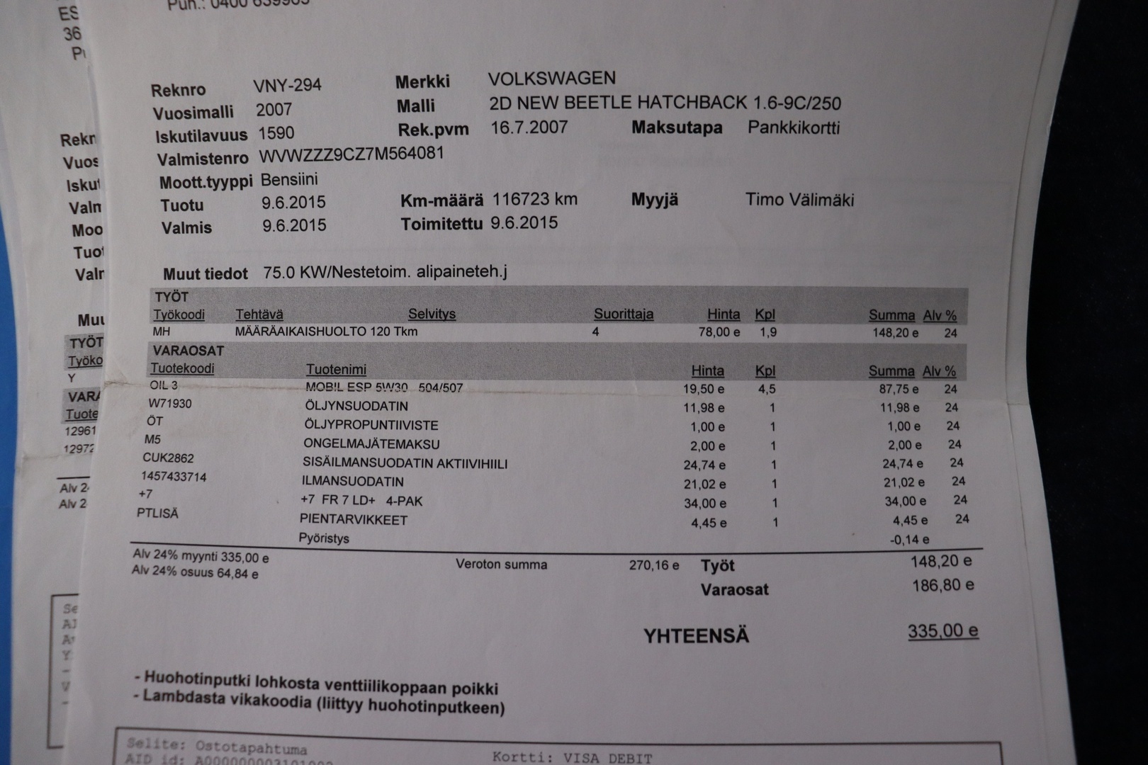 VOLKSWAGEN New Beetle 2007