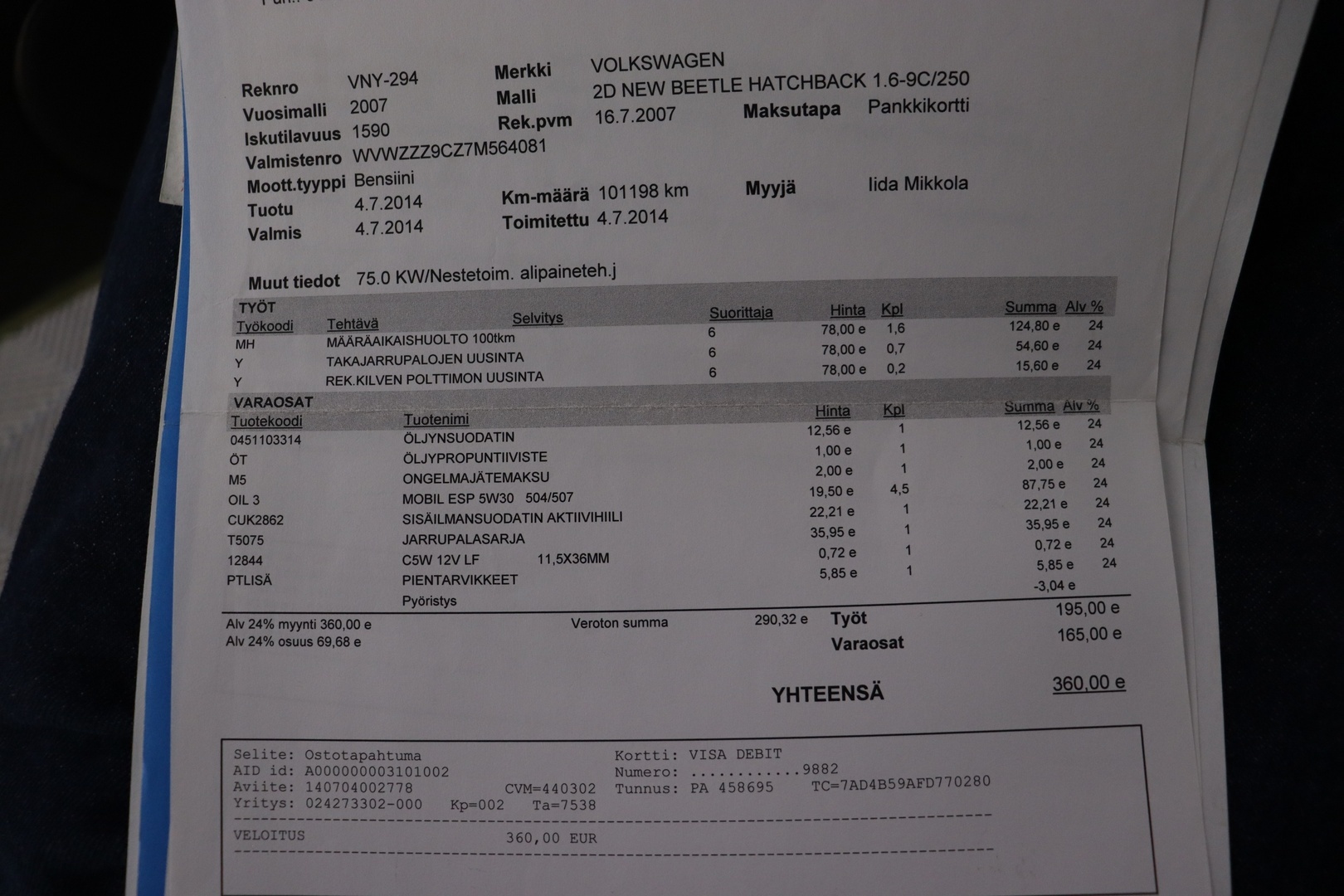 VOLKSWAGEN New Beetle 2007