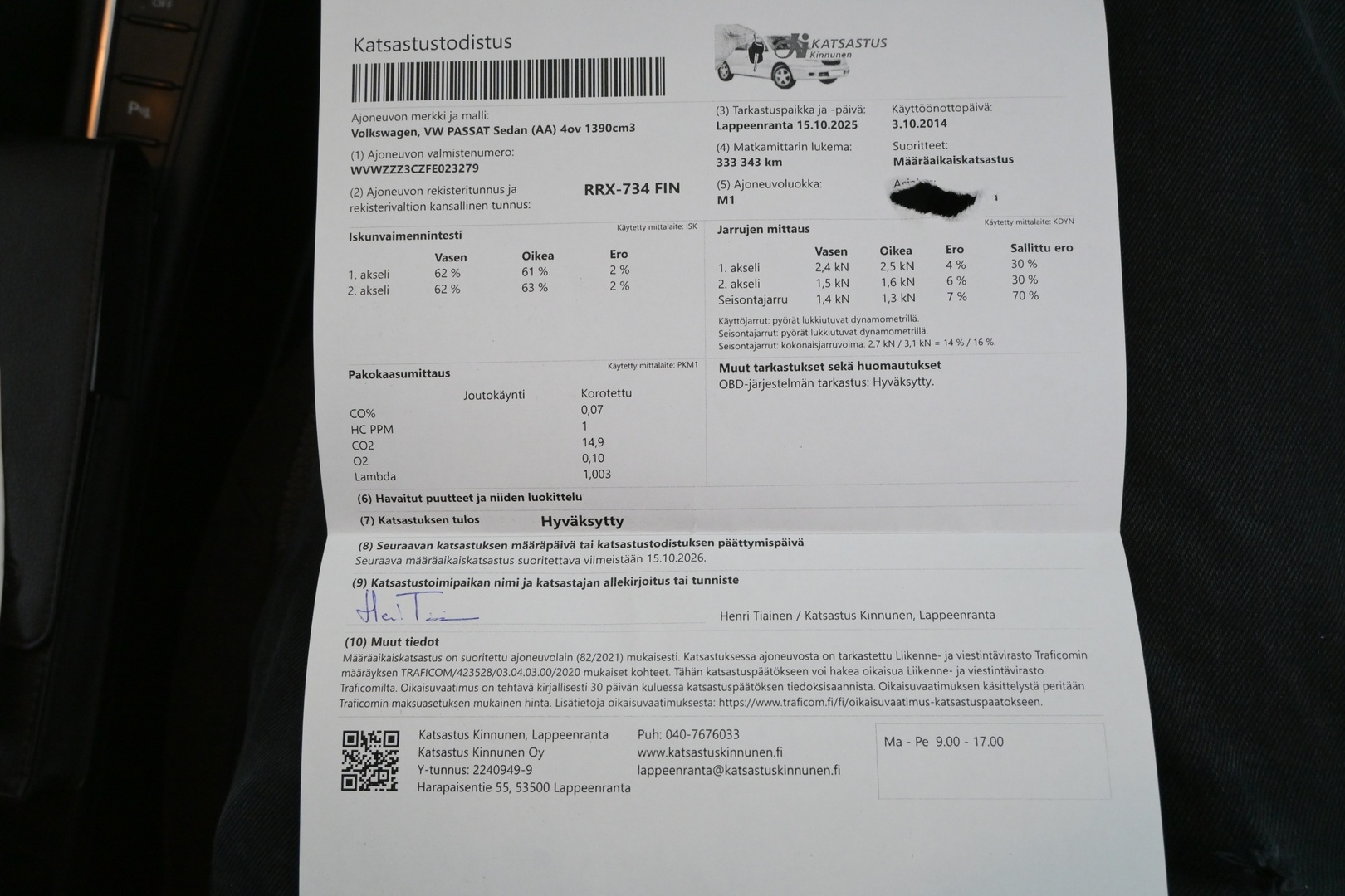 VOLKSWAGEN Passat 2014