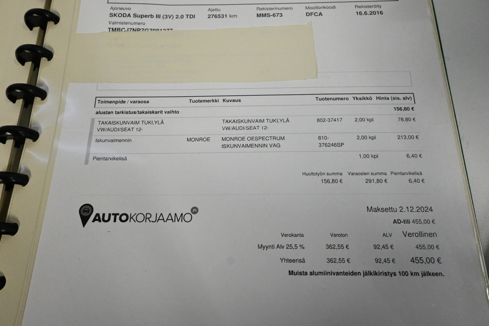 SKODA Superb 2016