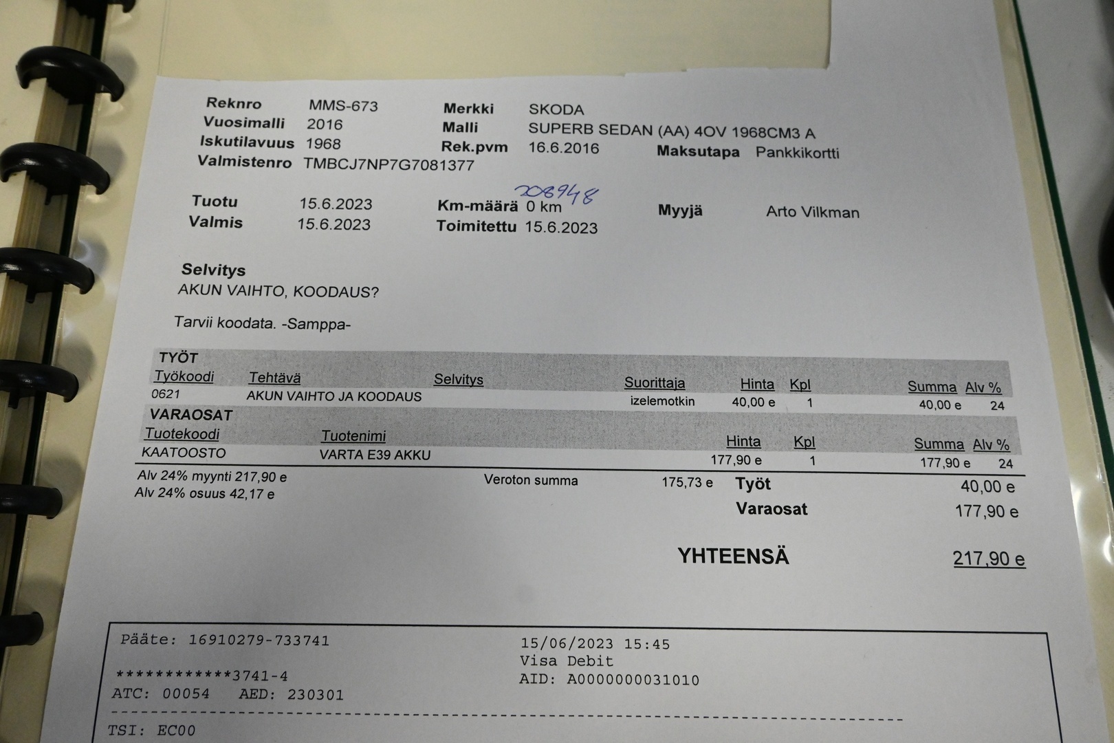 SKODA Superb 2016