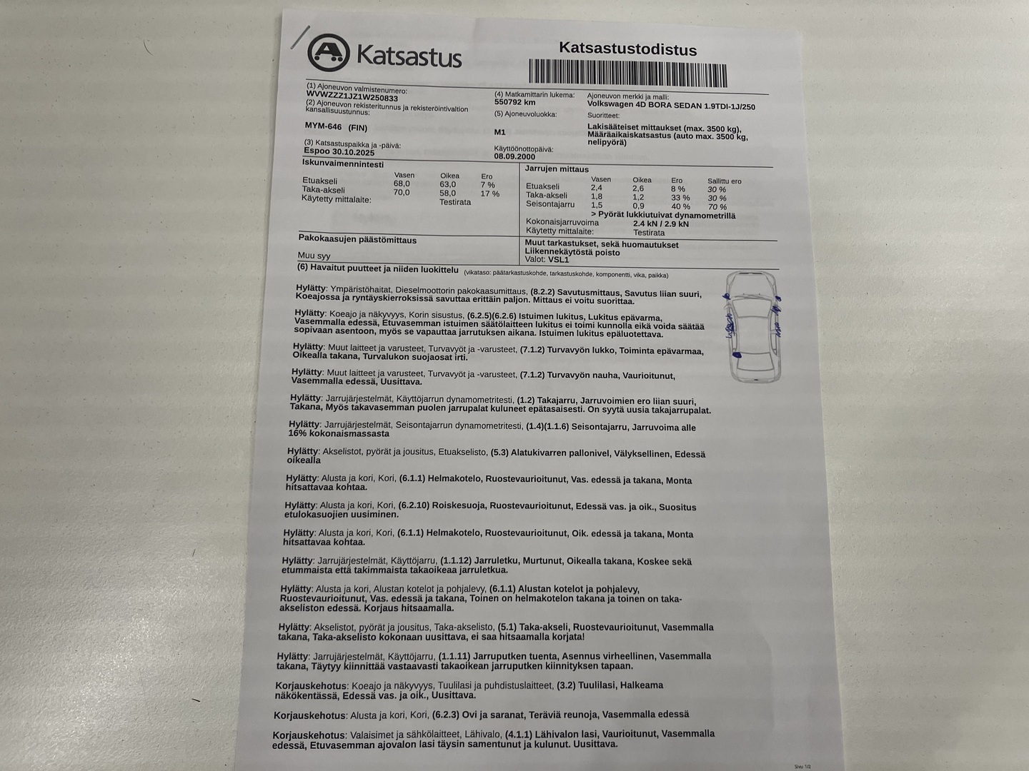 VOLKSWAGEN Bora 2001