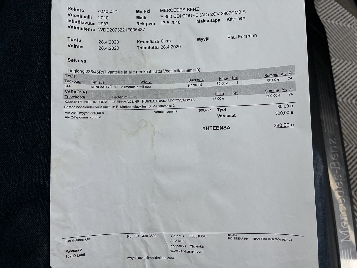 MERCEDES-BENZ E 2010