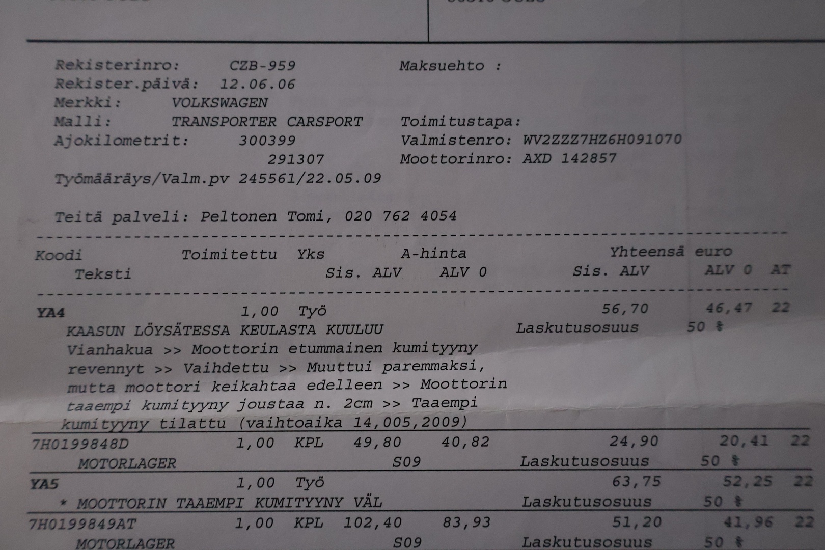 VOLKSWAGEN Transporter 2006