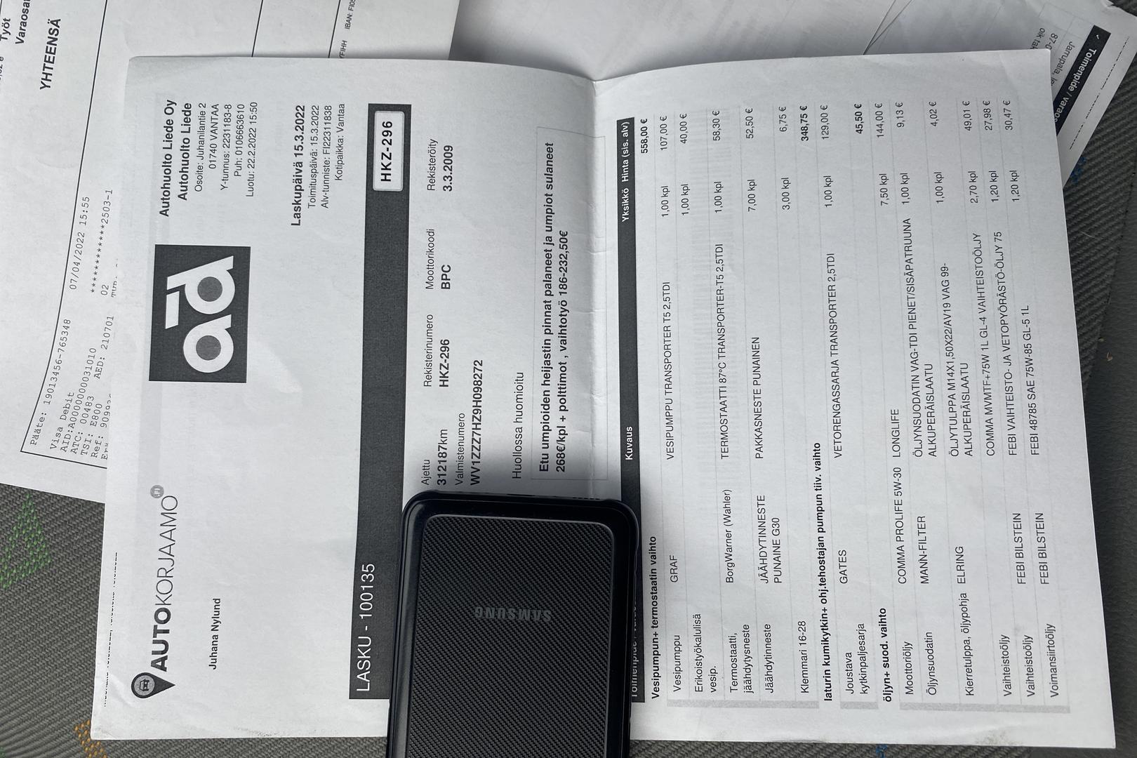 VOLKSWAGEN TRANSPORTER 2009