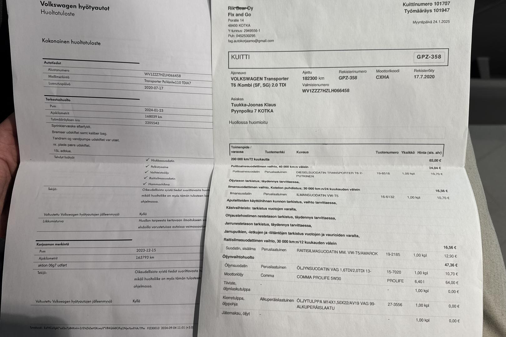 VOLKSWAGEN TRANSPORTER 2020