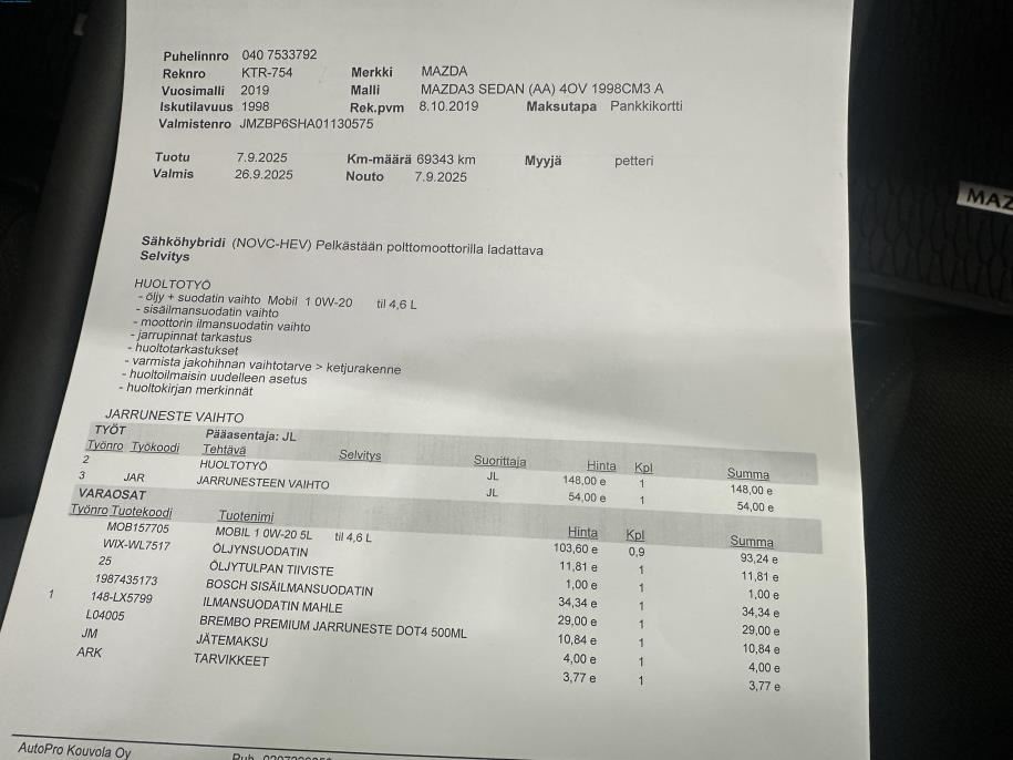 Sedan 2,0 (180 hv) SKYACTIV-X Dynamic AT KN3